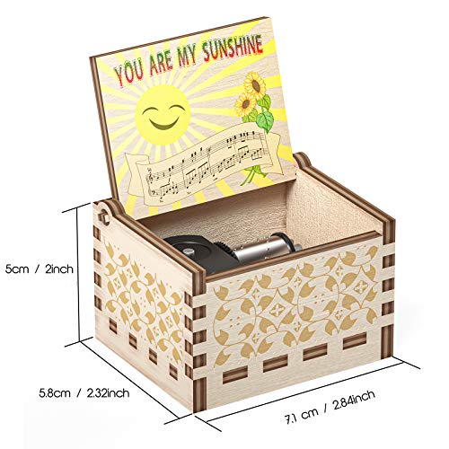 You are My Sunshine Music Box - Anniversary Christmas Valentine Birthday Gift for Wife Girlfriend Husband Boyfriend Daughter Son Musical Box Present