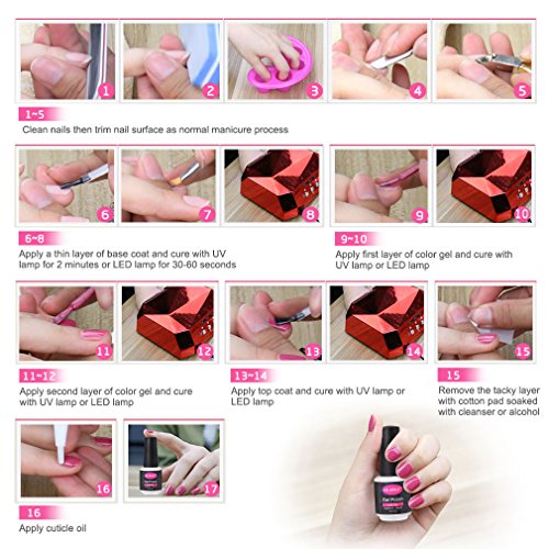 CLAVUZ Gel Nail Polish Nude Soak Off UV Led Gel Nail Polish Salon Nails Art Manicure 8ML - Thumbnail 5