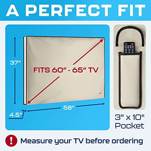 Outdoor TV Cover 65 Inch Waterproof and Weatherproof TV Covers