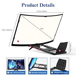 14" Curved Screen Magnifier for Cell Phone -3D HD
