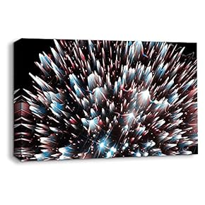 Canvas Wall Art for Living Room,Bedroom Home Artwork Paintings Colorful Energy Wave Ready to Hang - 12x18 inches