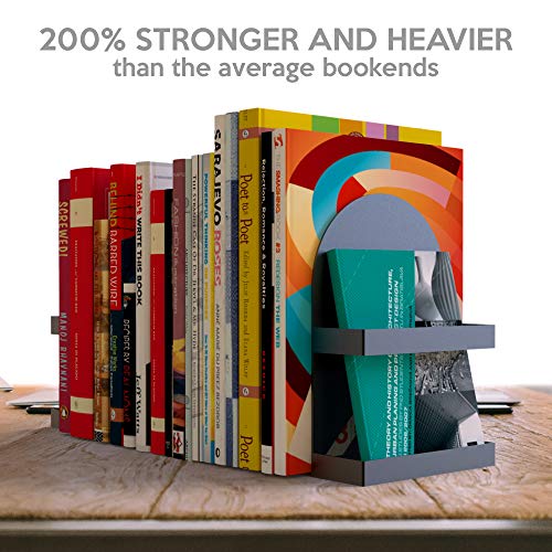 Neatly Made Iron Arch Decorative Bookends for Heavy Books, 200