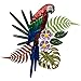Parrot Metal Wall Decor - Hand Painted Wall-hanging - 3D Design - Striking Wall Décor – 14 ½” x 17” - Indoor or Outdoor Covered Areas – Home Art Decoration