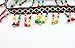 Marsha Q Embroidered Boho Wooden Beaded Fringe Trim Tassels Multicolor Ribbon 2 Yard for Sewing Crafts Applique Design Decorating Embroidery Clothing Accessories Bedding Curtains Paper Craft