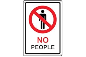 SIGNJOKER Weatherproof Plastic Vertical No People Sign with English Text and Symbol