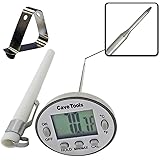 Instant Read Digital Thermometer for Cooking BBQ Grilling Candy Chocolate Meat Baking Liquids Smoker - Stainless Steel…