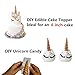 Unicorn Horn Silicone Mold with Ears and Eyes Set for Fondant Chocolates Candy Gumpaste DIY Cake Toppers (White)