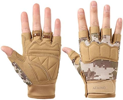 QNLYCZY Tactical Gloves Military Army Police SWAT Combat Assault Tactical Fighting Gloves, Fitness Gloves, Outdoor Gloves, Cycling Gloves Motorcycle Bicycle, Shock Absorption, Non-Slip (M, L, XL)