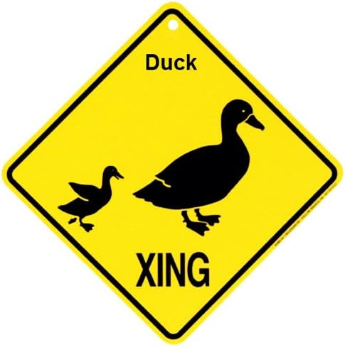 Duck Xing caution Crossing Sign farm animal Gift