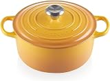 Le Creuset Signature Round Enamelled Cast Iron Casserole 24 cm Nectar