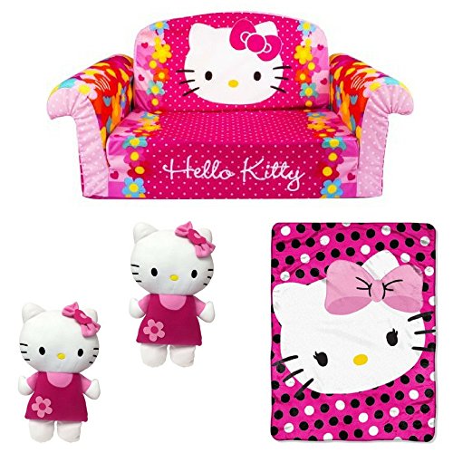 Hello Kitty Bedroom Furniture Soft Blanket Pillow Set Of 2