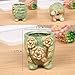 ROSE CREATE 6 Pcs 2.75 Inches Mini Ceramic Succulent Plant Pots (Green)