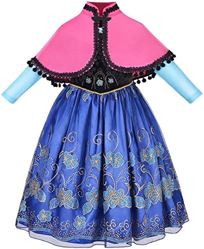 Rizoo Girls Princess Anna Costumes Cosplay Halloween Birthday Party Fancy Dress Up