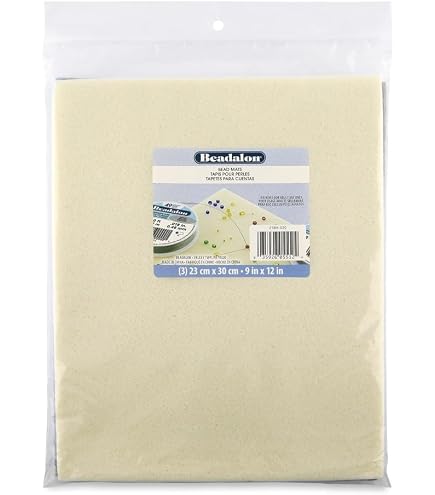 BEADALON Tappetino Tacky Per Perline – 10,8x10,8 Cm – Autoadesivo Riutilizzabile – Ideale Per Hobby E Creazione Gioielli - 2