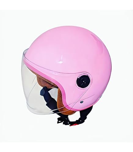 Retro Kids DOT Approved 3/4 Motorcycle Helmet with Visor,3-15 Ages Lightweight Toddler Boys Girls Open Face ATV Half Helmet for Electric Scooter Moped Dirt-Bike Go-Kart Bicycle(Black) : Automotive