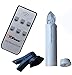 Top Race LIT10 Battery Powered Remote Control LED Christmas Tree Taper Candles with Clip, Pack of 10, White