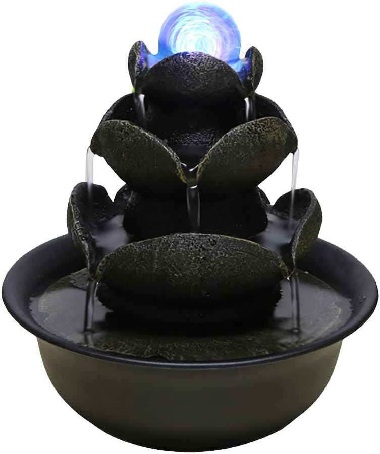Moylor 3Tier Indoor Tabletop Water Fountain Portable Zen Meditation