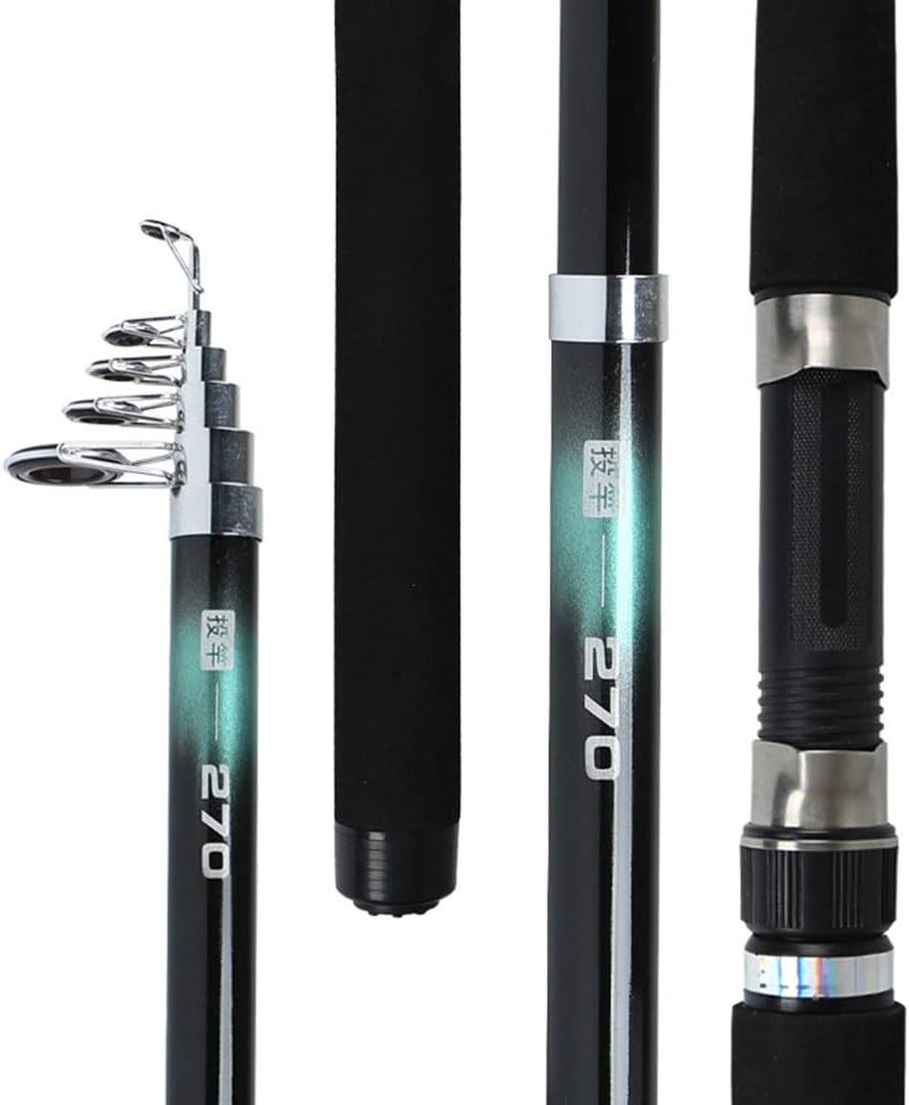 Kastking baitcasting reels Fishing Rod Combos with Telescopic 2.1/2.4M Fishing Pole Spinning Reels Fishing Speed ​​Bass Fishing Rods, Porable Light Weight High Carbon for Travel Freshwater Fishing-Spi