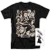 Popfunk Bleach Anime Characters T Shirt & Stickers (X-Large) Black