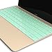 Kuzy Compatible with MacBook Pro 13 inch Keyboard Cover A1708 No TouchBar and MacBook 12 inch Keyboard Cover A1534 Silicone Skin, Mint