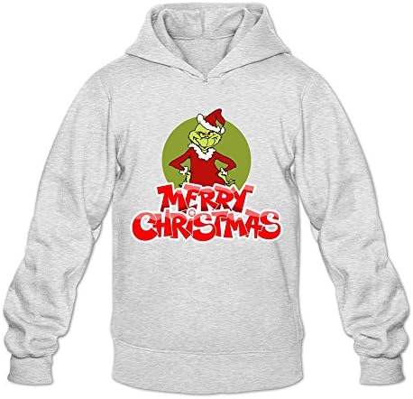 D EVSSL The Grinch Stole Christmas Men's Long Sleeve Pullover Hoodies/Sweatshirt