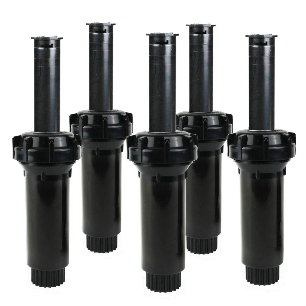 Toro 53461 5-Pack, 570 Series 3" 15' Quarter Nozzle Pop-Up Sprinkler, Black