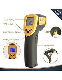 DT 8380 alta precisión sin contacto Infared IR Rango de temperatura  26 °F a + 716 °F W Mira láser