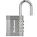 FortLocks Padlock - 4 Digit Combination Lock for Gym Outdoor & School Locker, Fence, Case & Shed – Heavy Duty Resettable Set Your Own Combo – Waterproof & Weatherproof (1 Pack - Silver)