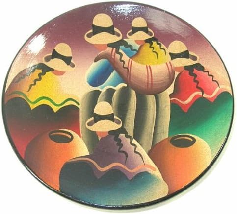Latin Pottery Peruvian Chola Plate 8 Inch