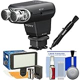 Sony ECM-XYST1M Stereo Microphone with LED Video Light &amp; Diffusers + Kit