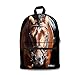 FOR U DESIGNS Brown Horse Animal Backpack Fashion Casual School Bags Kid Bookbag