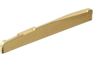 LYWS Guitar Bridge Saddle Slotted Brass for 6 String Acoustic Guitar (72 x 3mm)