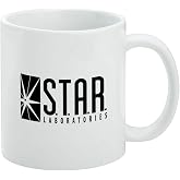 DC Comics The Flash TV STAR Labs Logo Ceramic Coffee Mug Gift, 11oz, White