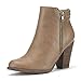 DREAM PAIRS Women's Stylish Cowboy Chunky Block Heel Zipper Closure Ankle Booties
