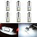XT AUTO 6pcs Super Bright BA9 BA9s White 5-LED Bulb for RV Car Tail Backup Corner Side Marker Light