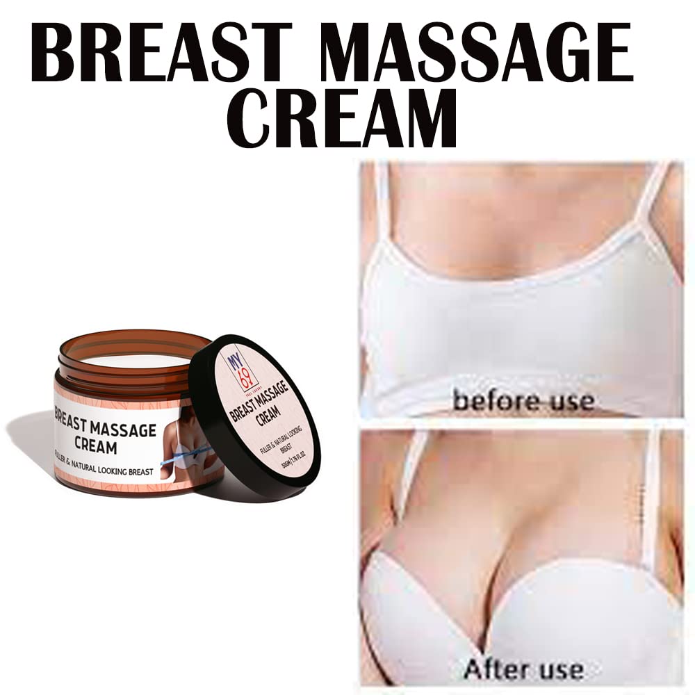 BlueQueen Breast Enhancement Cream Natural Breast Enlargement Cream for Breast Growth & Bigger Breast, Boob Cream with Gentle Formula to Lift, Firm & Tighten Breast - 1.76 Oz