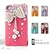 Leegoal（TM）S9D New 3D Bow Bling Crystal pearl Hard Skin Back Case Cover For iPhone 4 4G 4S Blue