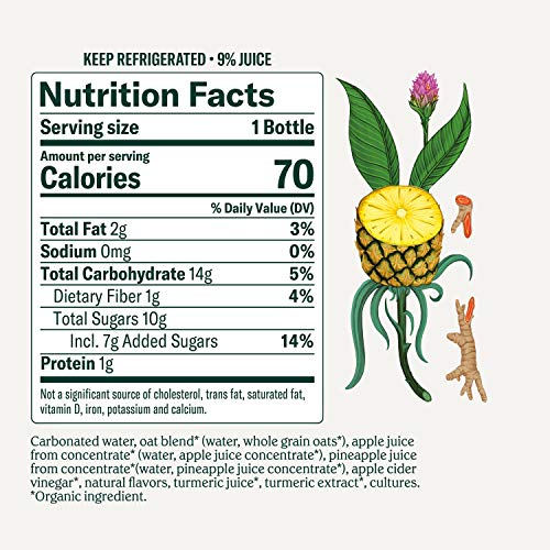 Chobani Probiotic PlantBased Drink, Pineapple Turmeric 14 Fl Oz