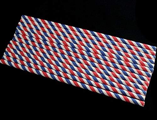 25pc Disposable Paper Stripe Straws Colours Birthday Party Drinking Supplies
