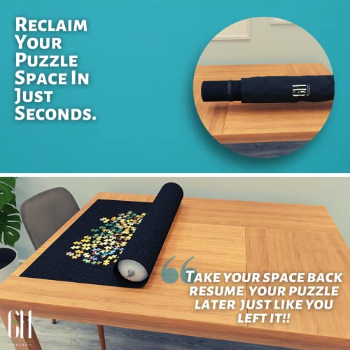 GRATEFUL HOUSE Premium Quality Large Wool Blend Felt Jigsaw Puzzle Mat