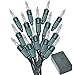 Holiday Essence Chasing Christmas Lights, 8 Function Controller 140 Clear Mini Bulbs Green Wire Indoor String Lights, 31.2 Feet Long Holiday Decor