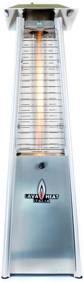 Lava Heat Italia Tabletop Propane Patio Heater Mini, 21000 Btu, Stainless Steel
