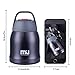 MIU COLOR Vacuum Insulated Stainless Steel Cooking Food Jar Braised Beaker, 20 Ounce Snack Dessert Ice Cream Storage Container Thermos Flask, Matte Black
