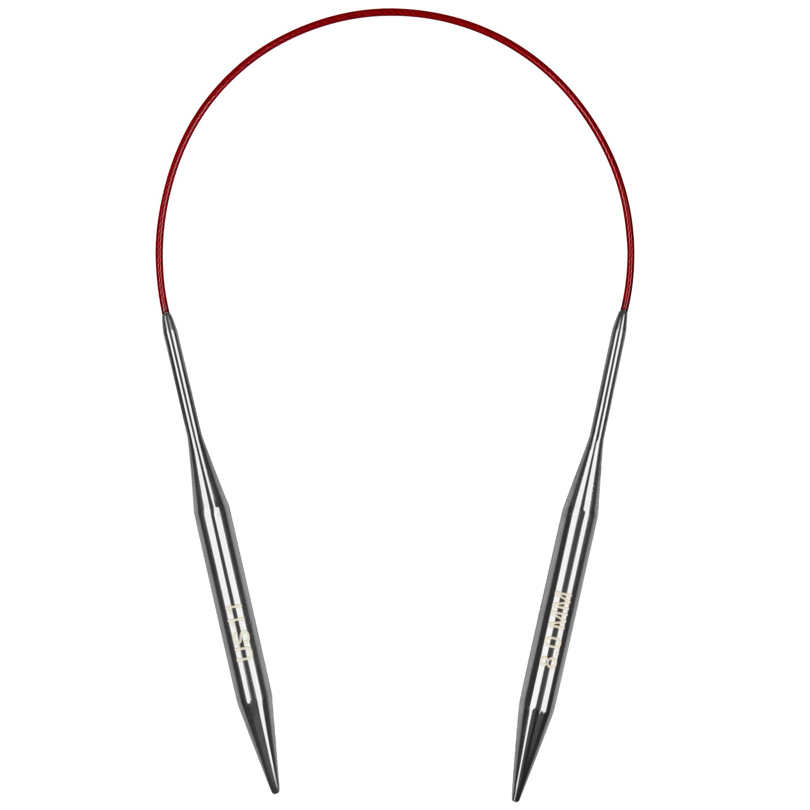 Aeelike 8mm Circular Knitting Needles 40cm, 8mm Round Knitting Needles, Short Metal Circular Needles for Knitting Socks Hats, Size US 11