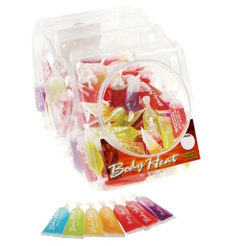 Body Heat Edible Warming Massage Lotion, Assorted, 120 Count