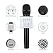 Mugig Karaoke Microphone Wireless, Bluetooth Mic with Built-in Speaker, 12 hours Battery Life 2600mAh, Microphone for Kids / iPhone / Pad / PC / Android / IOS / Home KTV, Sound Change Function Funny