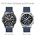 ZGS Gear S3 Frontier/Classic Watch Bands, 22mm Stainless Steel Band + Milanese Loop Mesh Replacement Bracelet Metal Strap for Samsung Gear S3 Frontier / S3 Classic Smart Watch (Navy Blue)