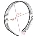 rosenice Woman Hairband Sport Headband Hair Hoop Metal Teeth Comb 1pcs (Black)