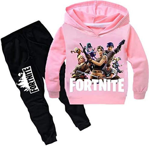 Fortnite Sweatshirt Hooded Hoodies Pants Set for Boys Girls