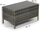 EVRE Grey Rattan Garden Set 4 Seater Coffee Table Cushions view 6